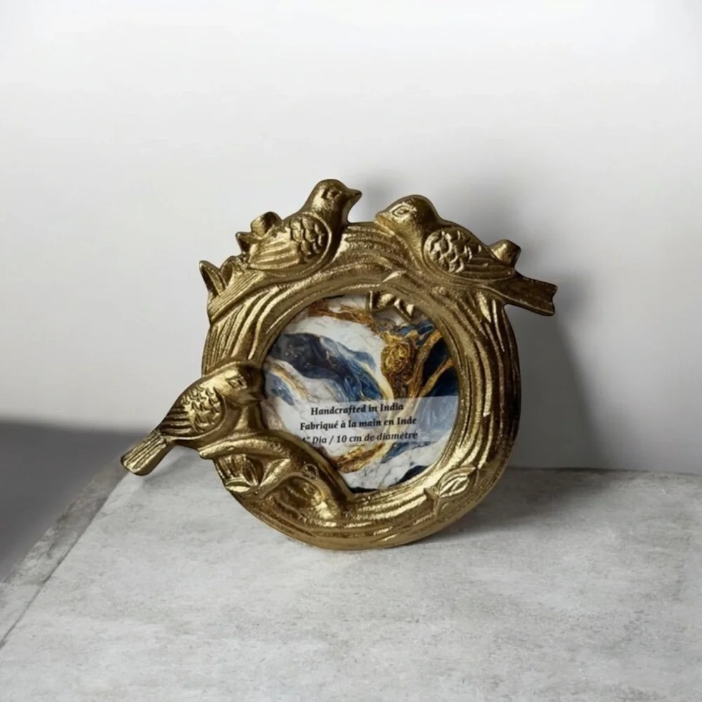 Handcrafted in India gold metal